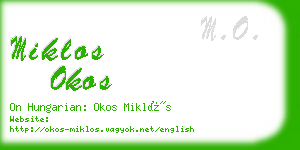 miklos okos business card